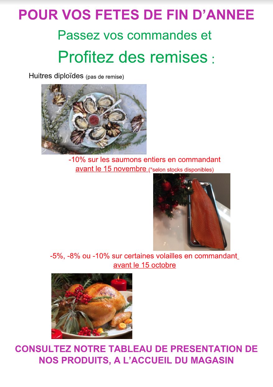 Commandez vos volailles de Noël ! 